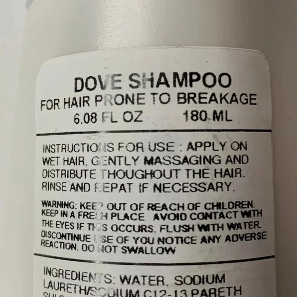 Dove Shampoo Dry Hair Anti-Breakage Reconstructive Hair 2-6 fl oz bottles New - Picture 4 of 7